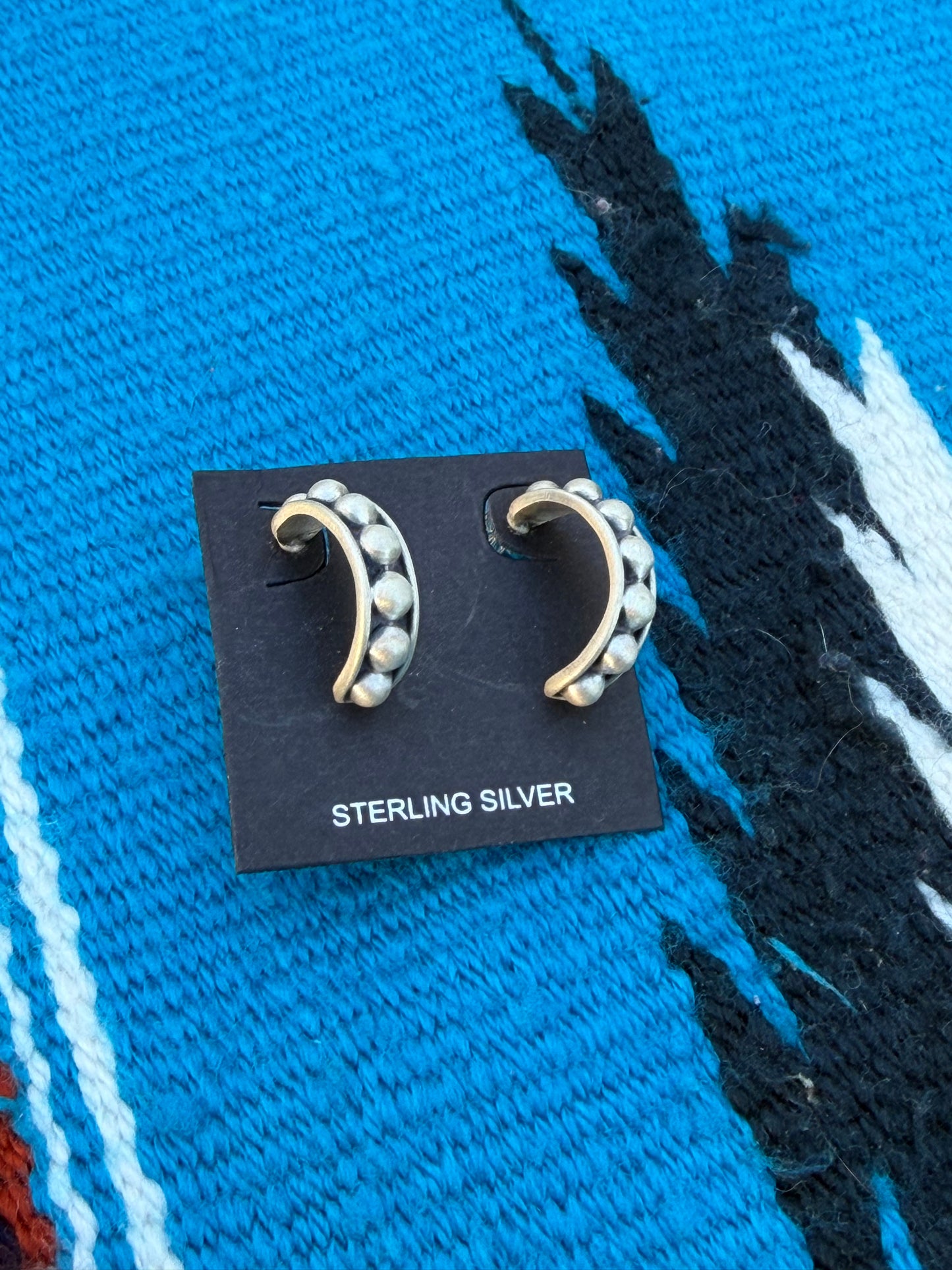 Silver half hoops