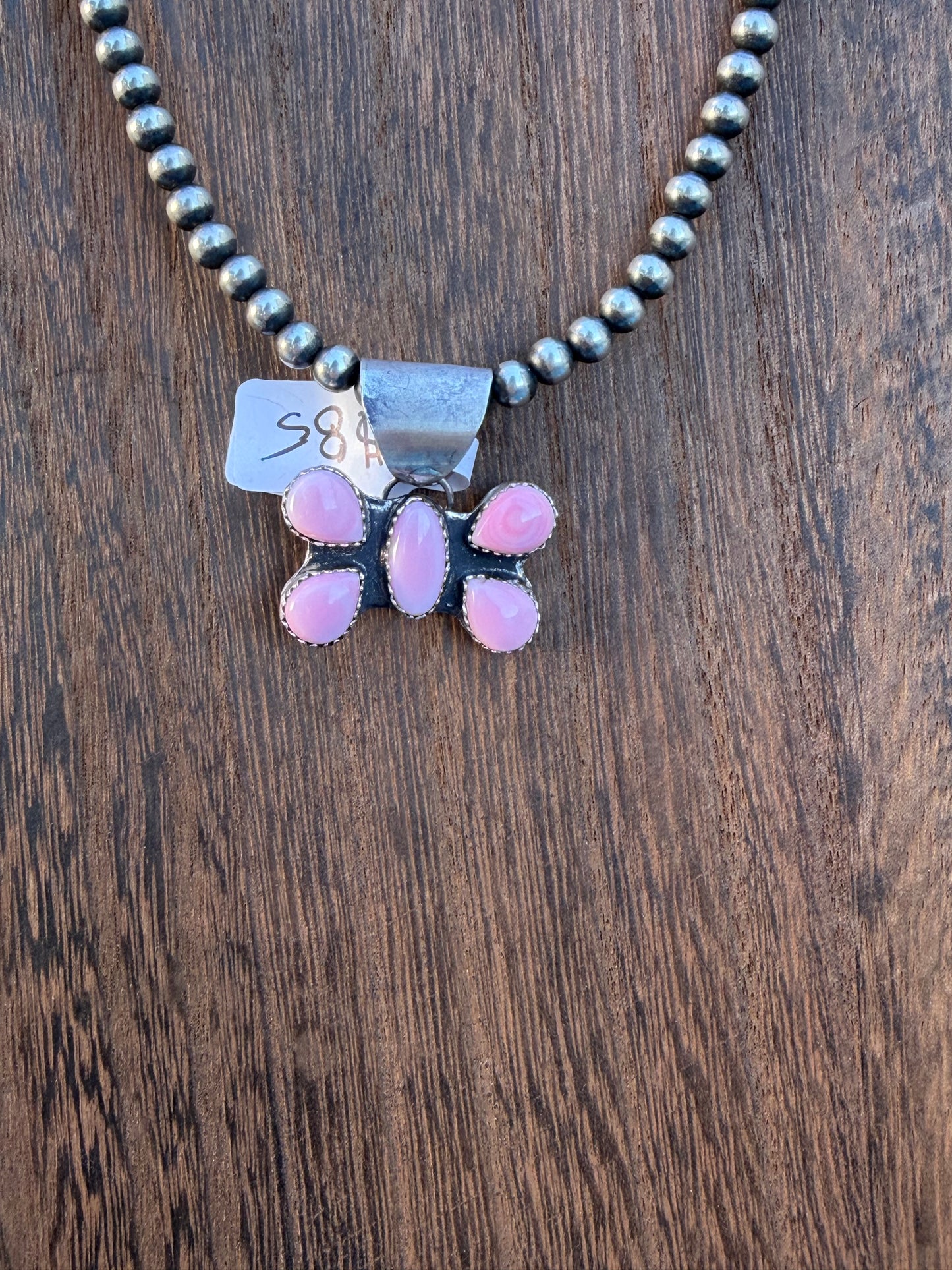 choice pendant (pink conch, turquoise and orange spiny