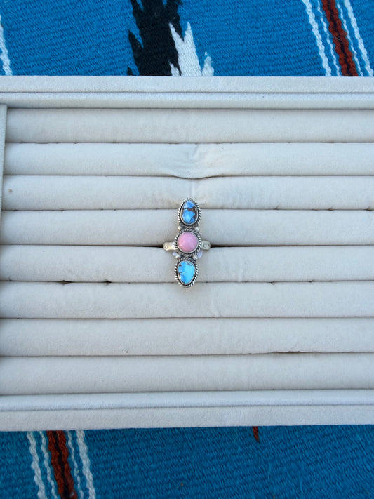 Golden hills + pink conch adjustable