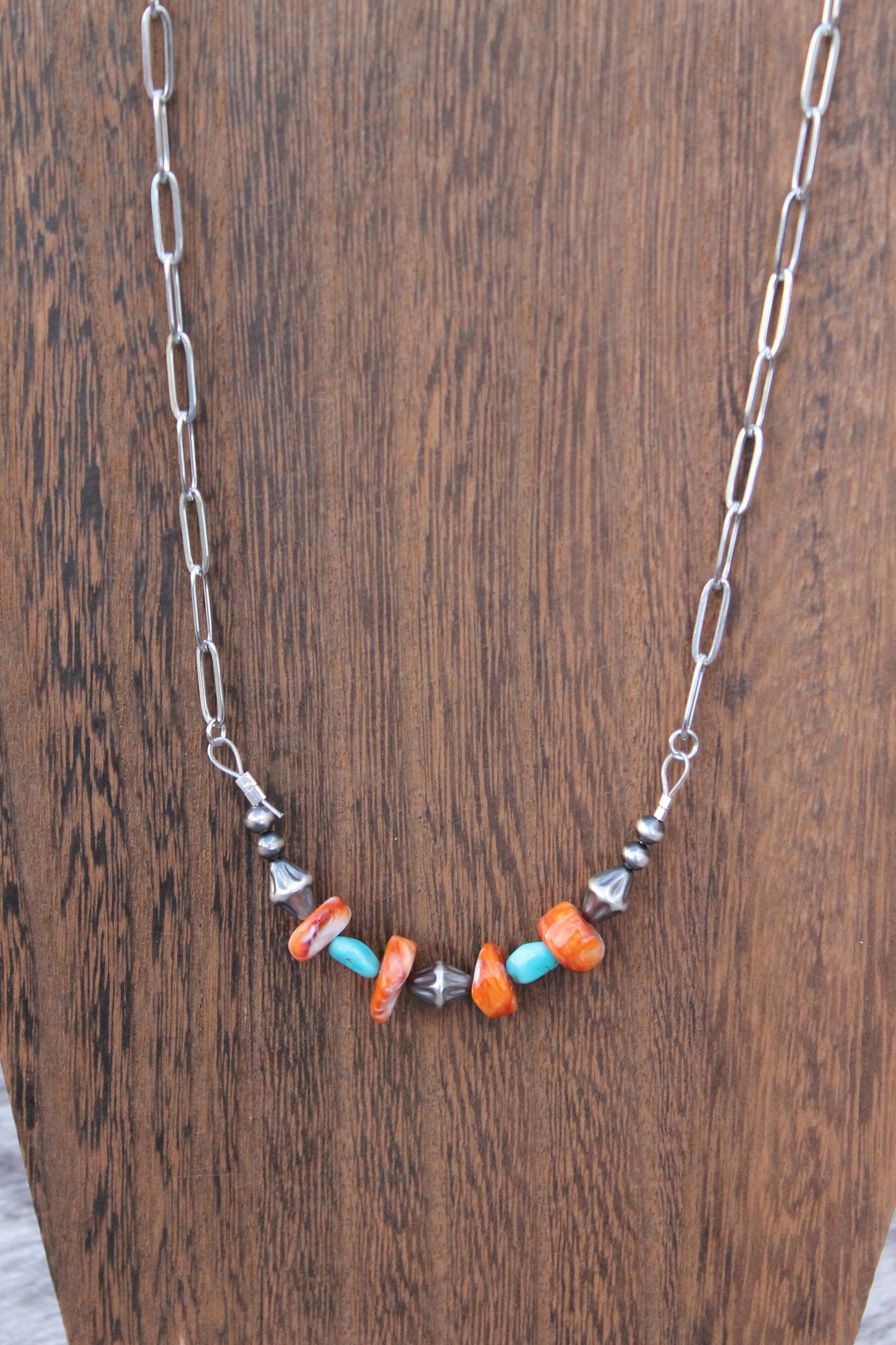 Orange spiny and turquoise bar