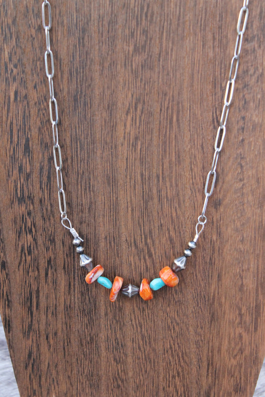 Orange spiny and turquoise bar