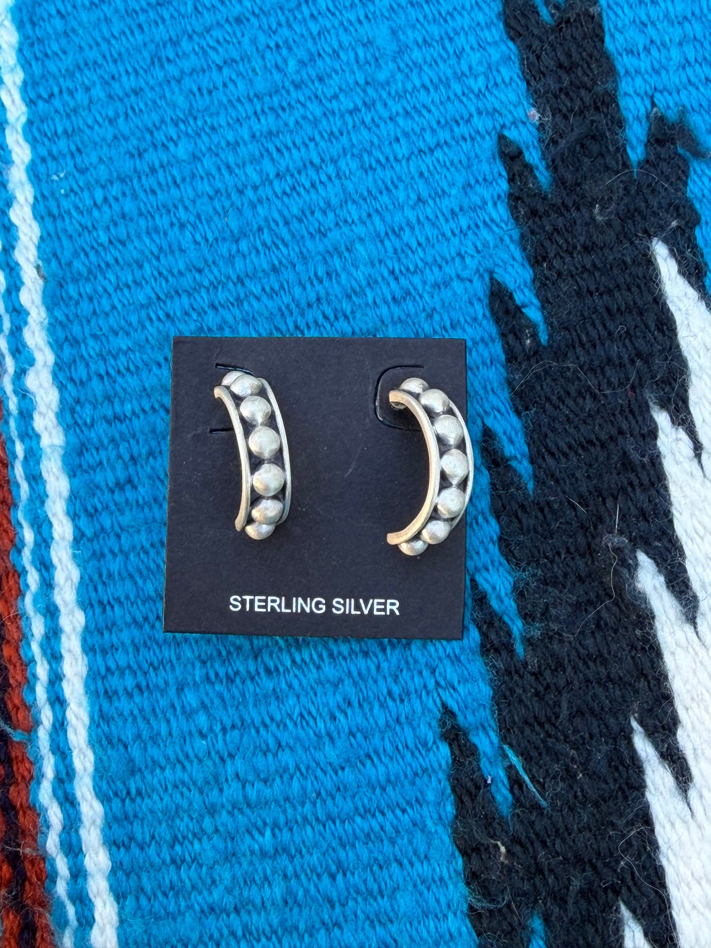 Silver half hoops