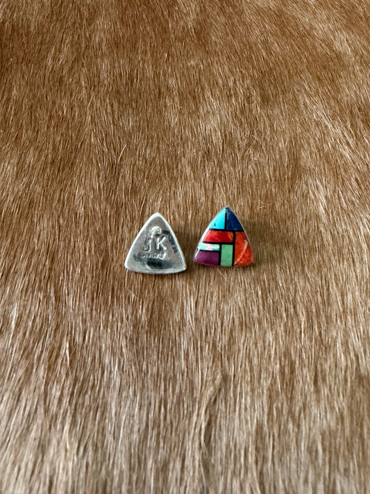 Native made inlay earrings