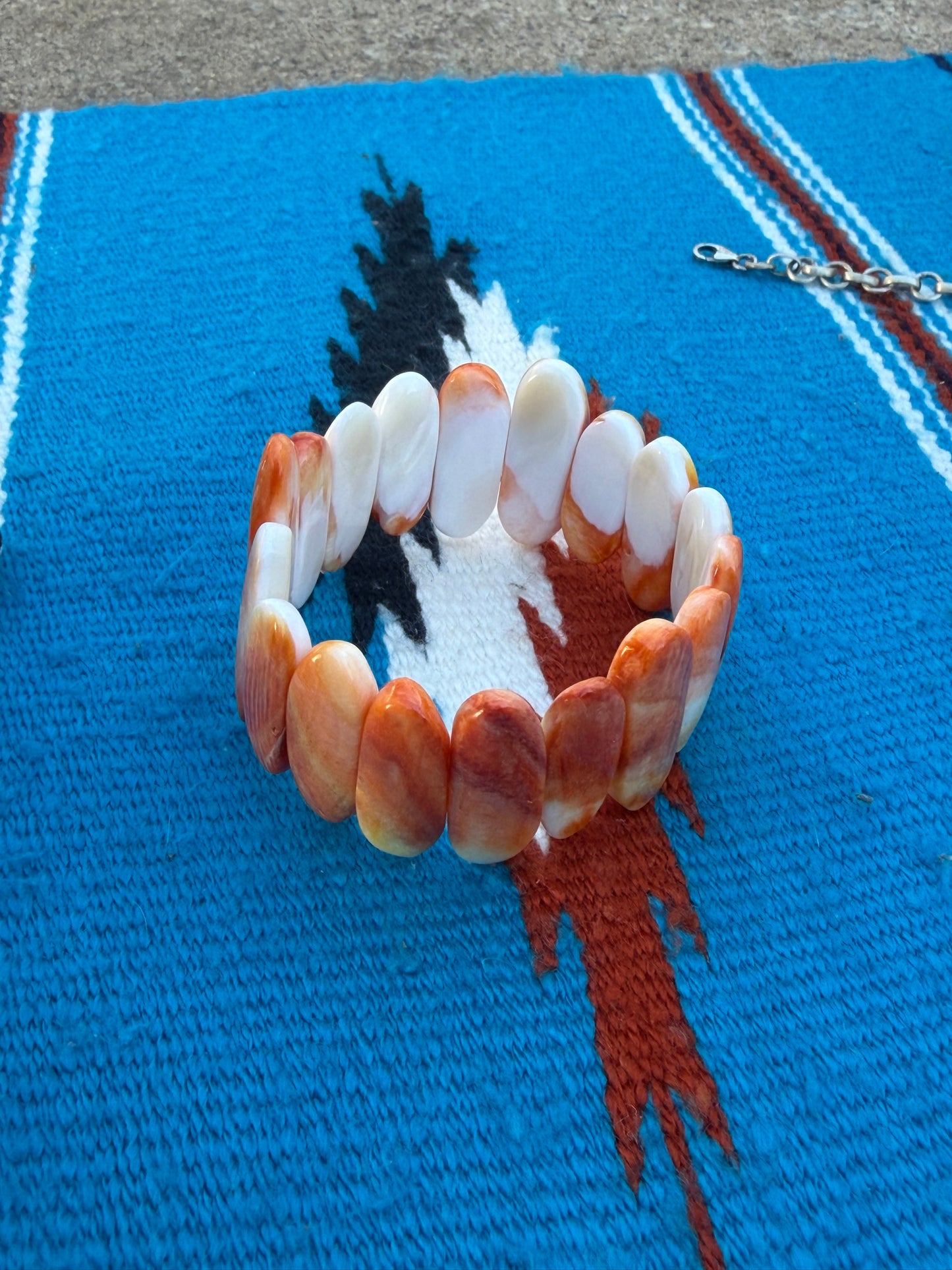 Stretchy orange spiny bracelet