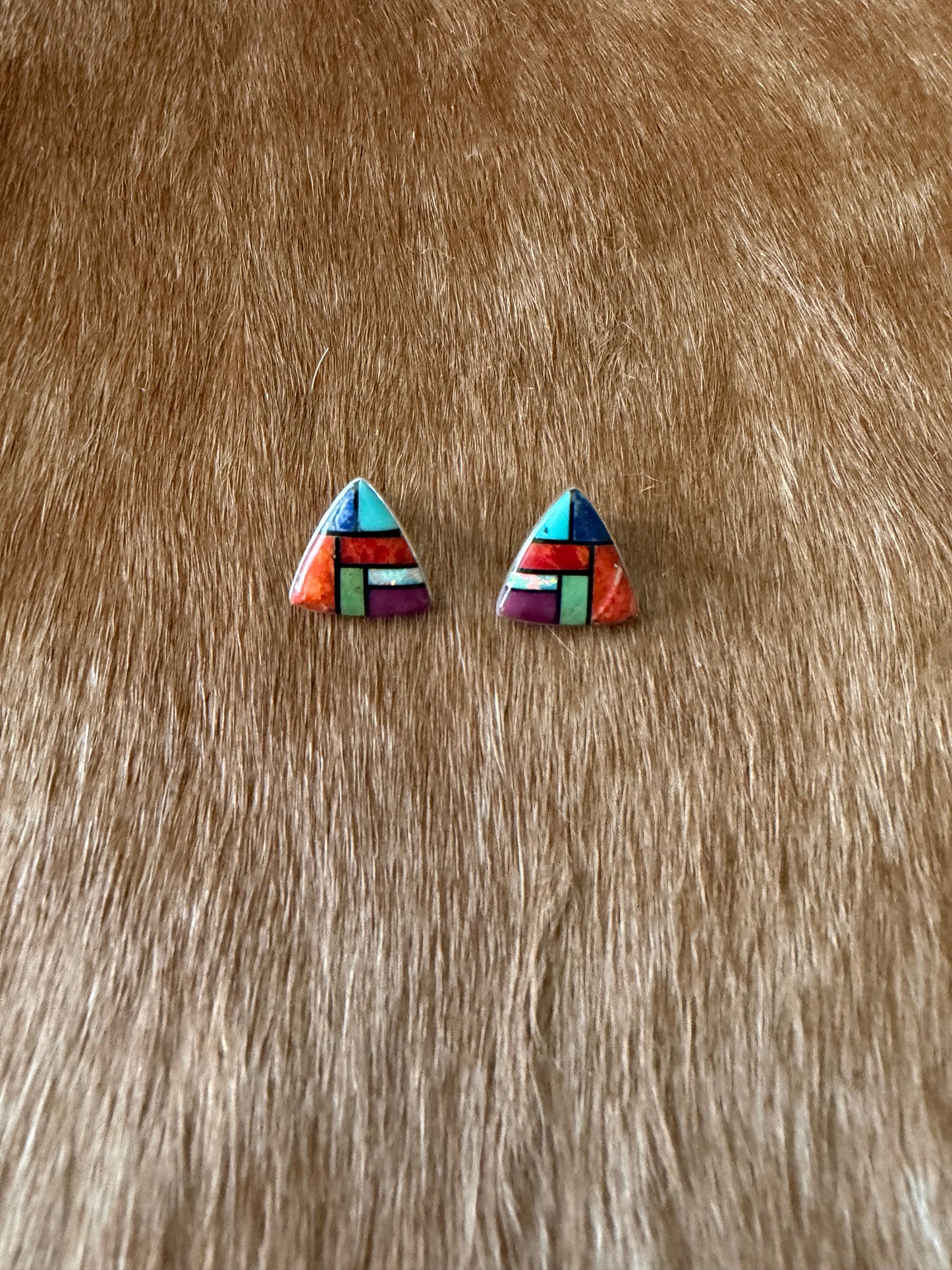 Native made inlay earrings
