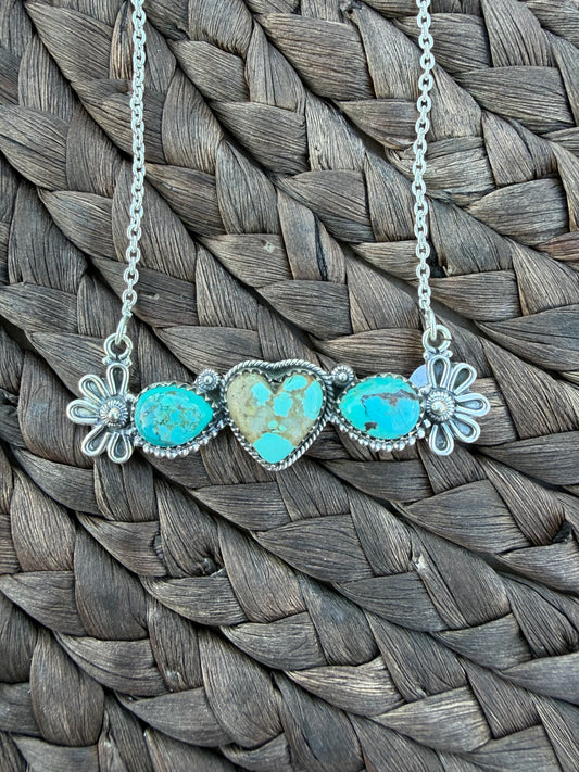 Floral bar necklace