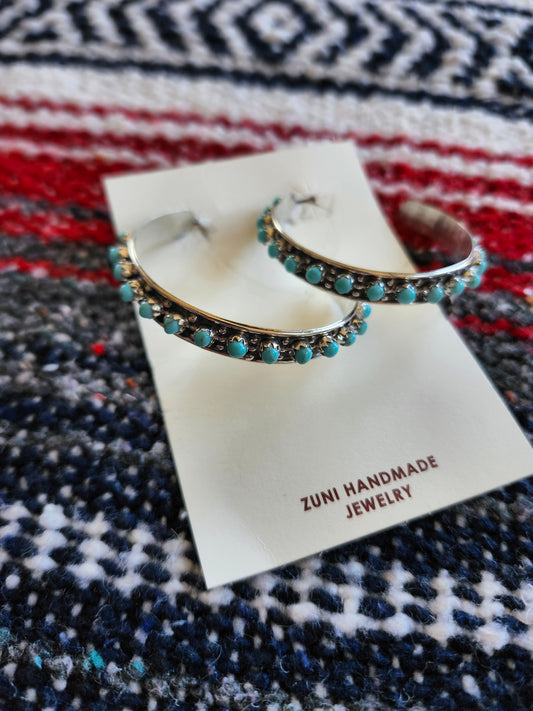 Turquoise hoops