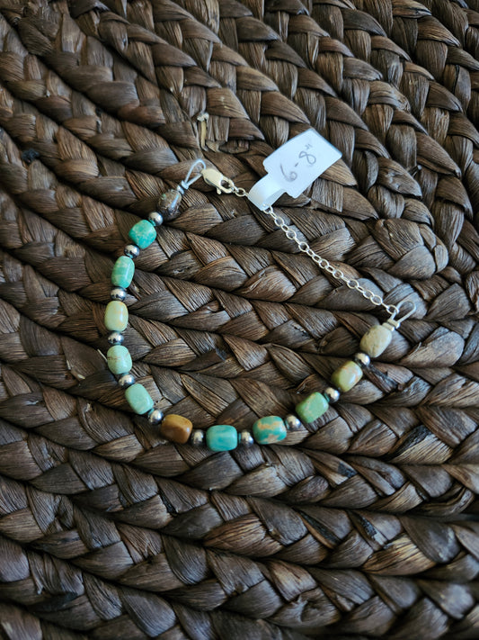 Round turquoise bracelet