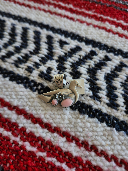 Pink conch duck pendent