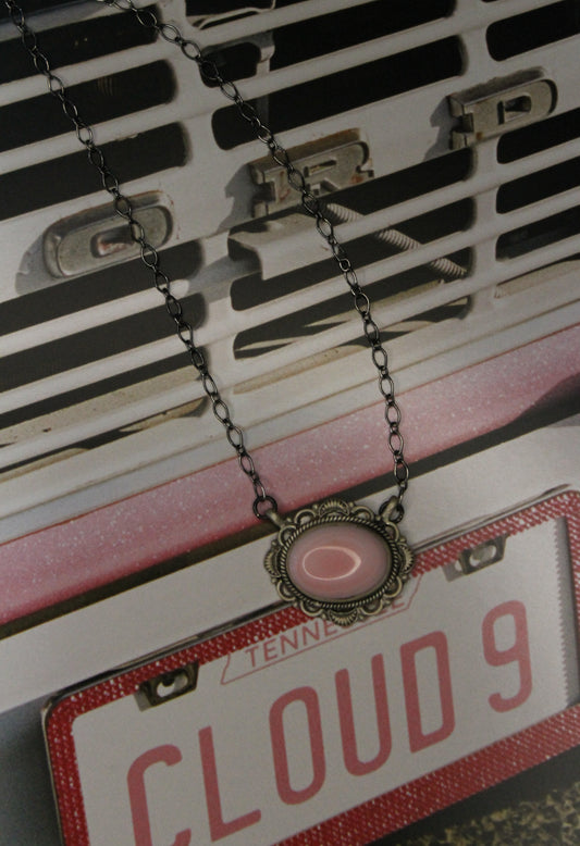 Pink conch necklace